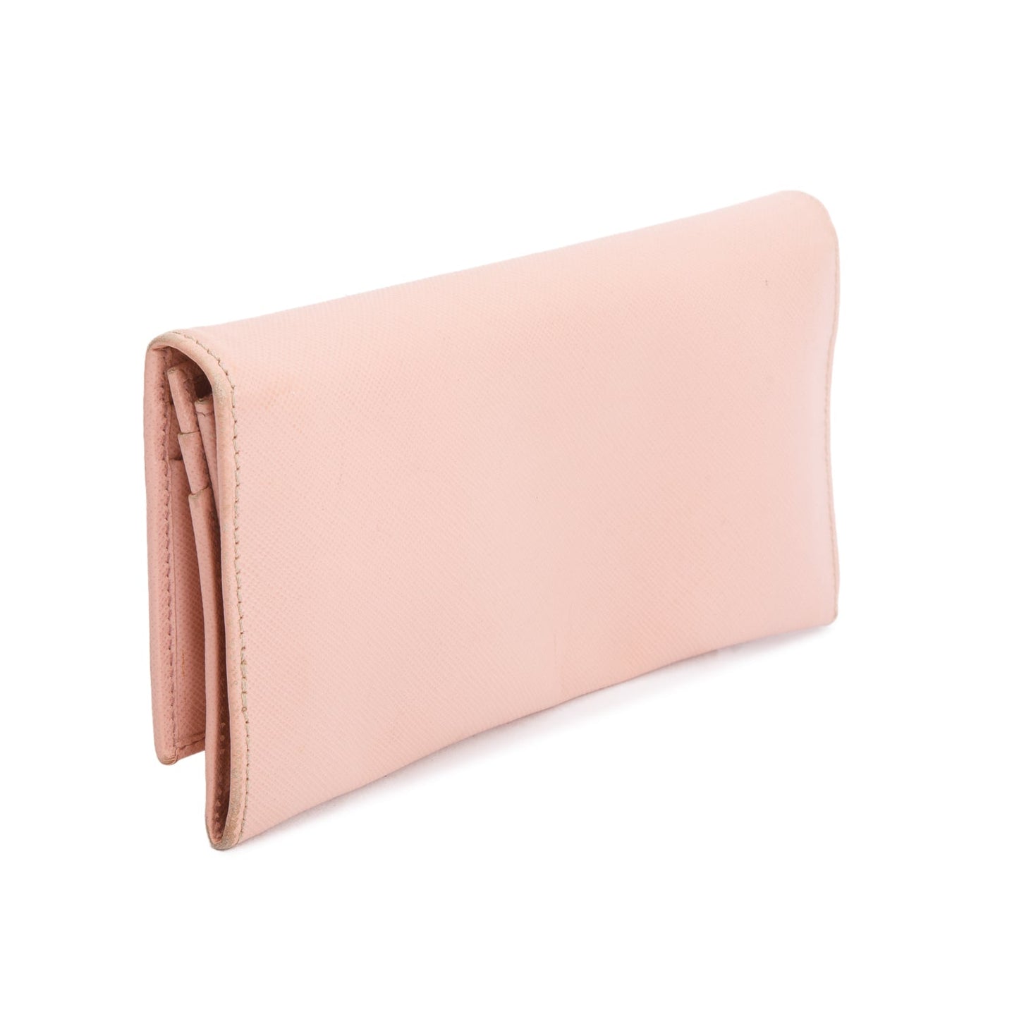 Prada Pink Saffiano Leather Continental Wallet