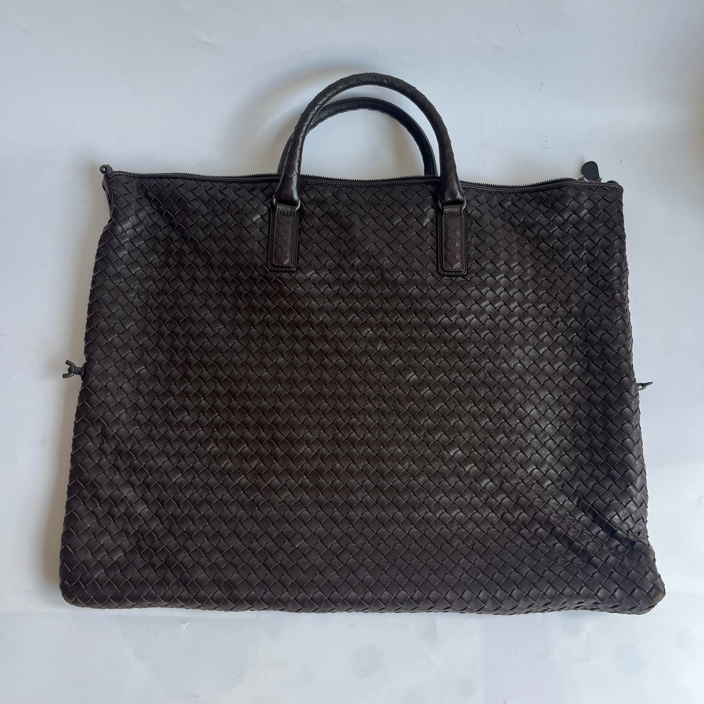 Bottega Veneta Maxi Convertible Tote Dark Chocolate Brown Leather 50cm