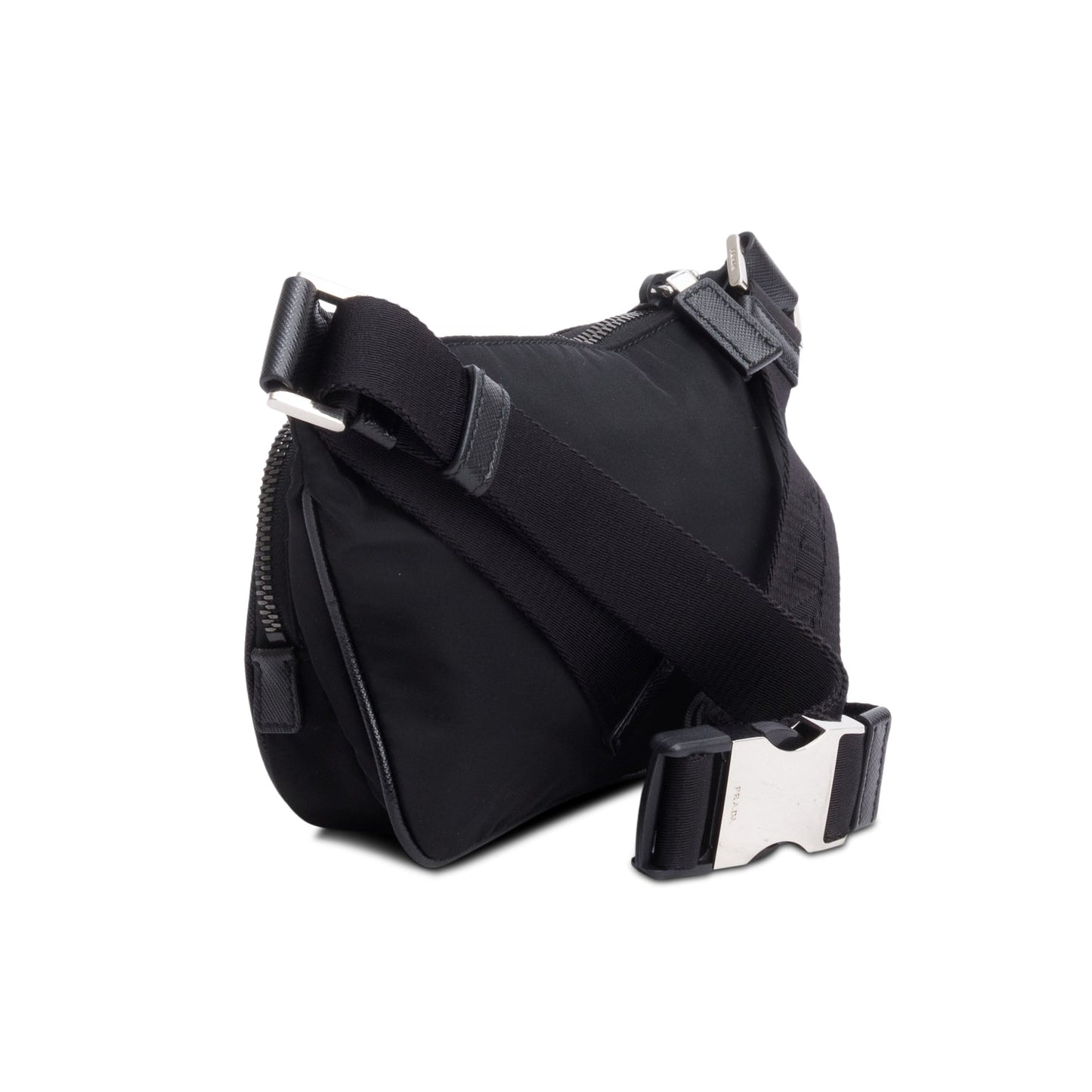 Prada Black Re-Nylon & Saffiano Leather Belt Bag