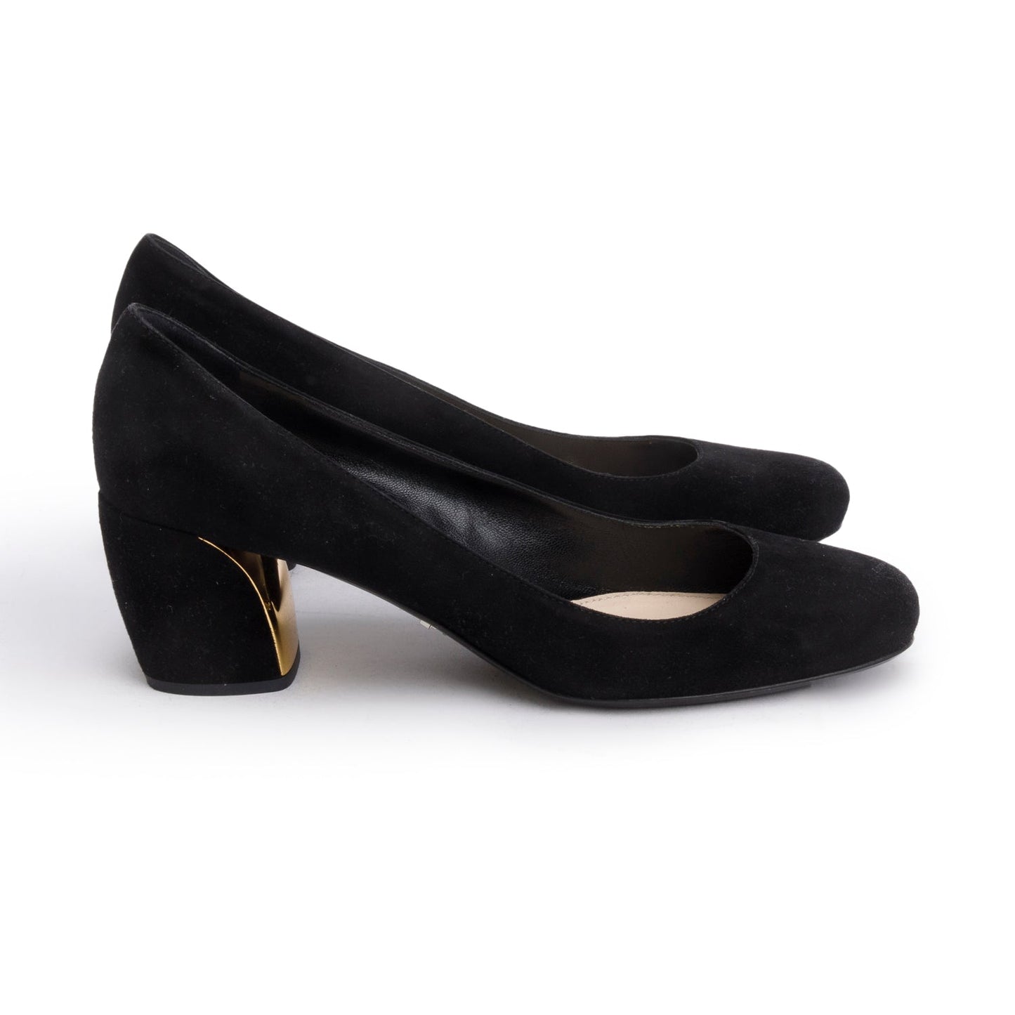 Prada Black Suede Pumps, Size 40