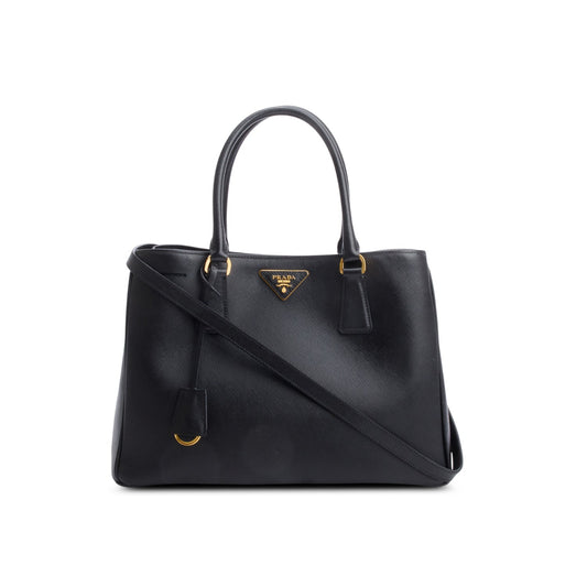 Prada Black Saffiano Lux Leather Medium Tote