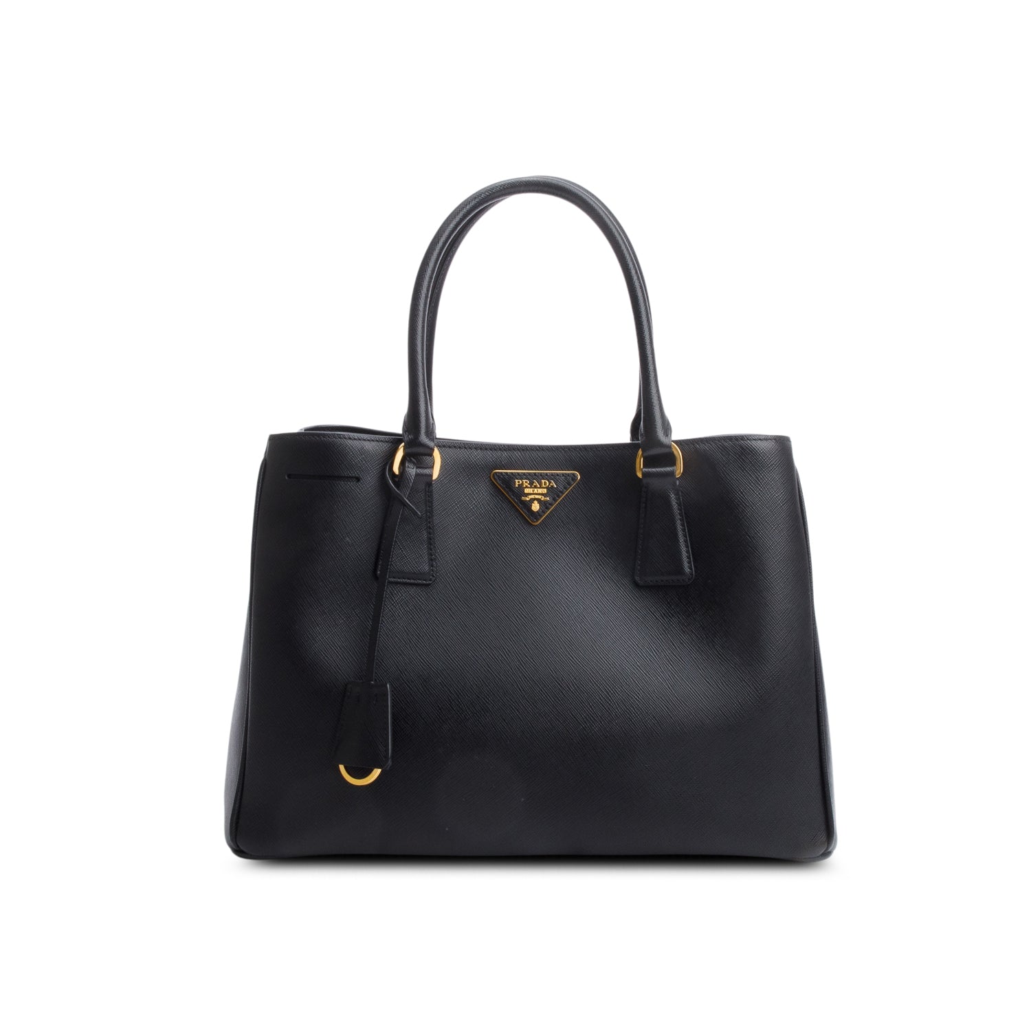 Prada Black Saffiano Lux Leather Medium Tote