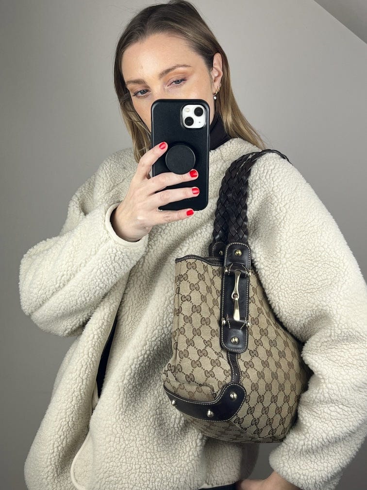 Gucci Leather Canvas Tote Style 29
