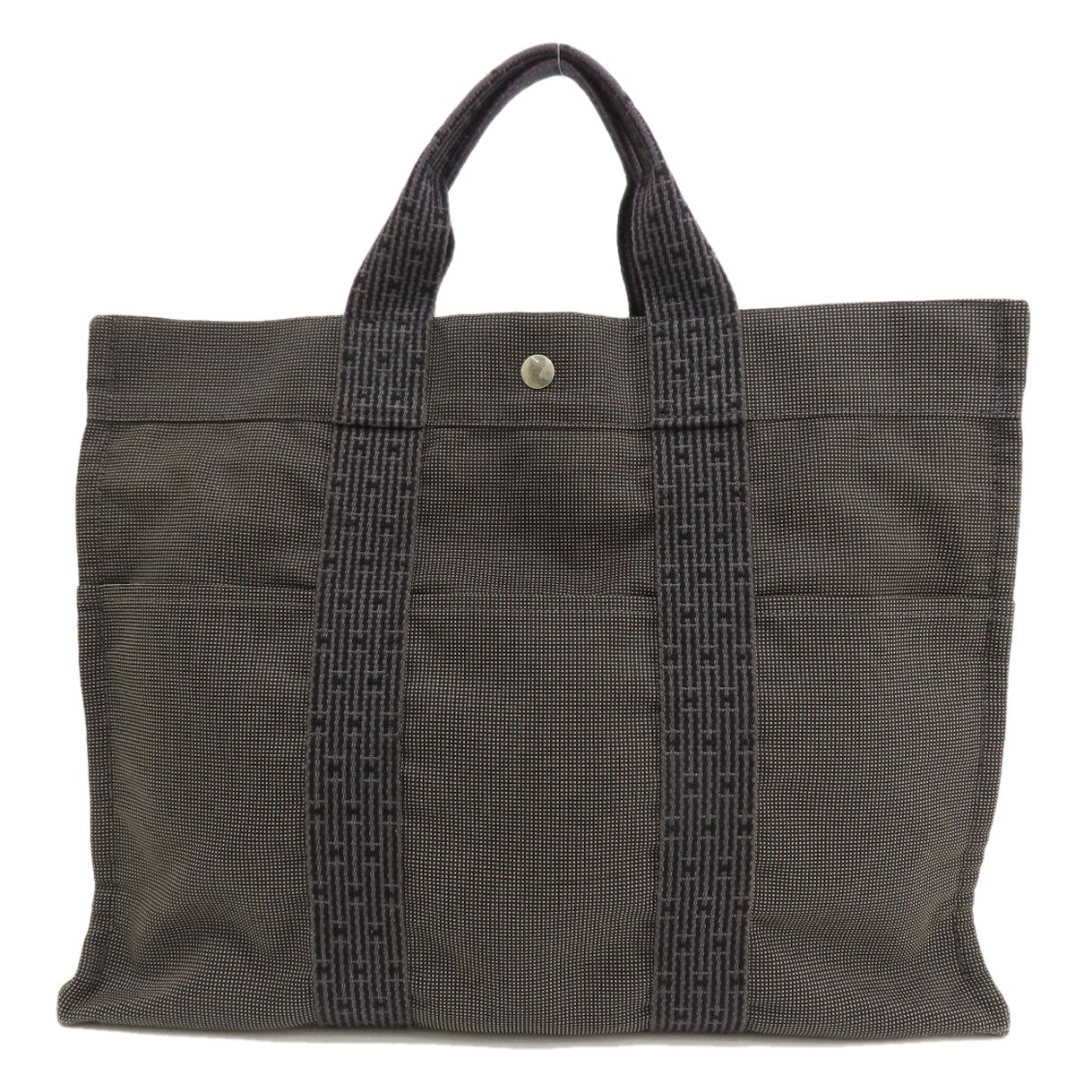 HERMES Tote Bag canvas gray Her LineMM Women(Unisex)