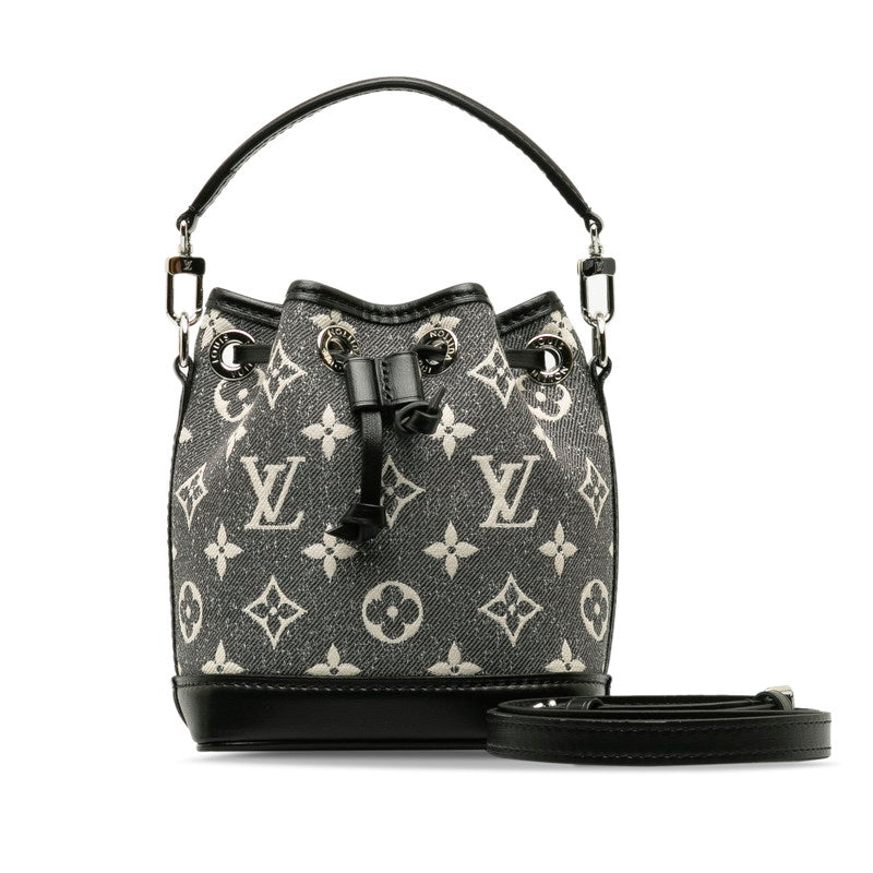 Louis Vuitton Jacquard Monogram Nano Noe Bag Shoulder Bag Grey Black