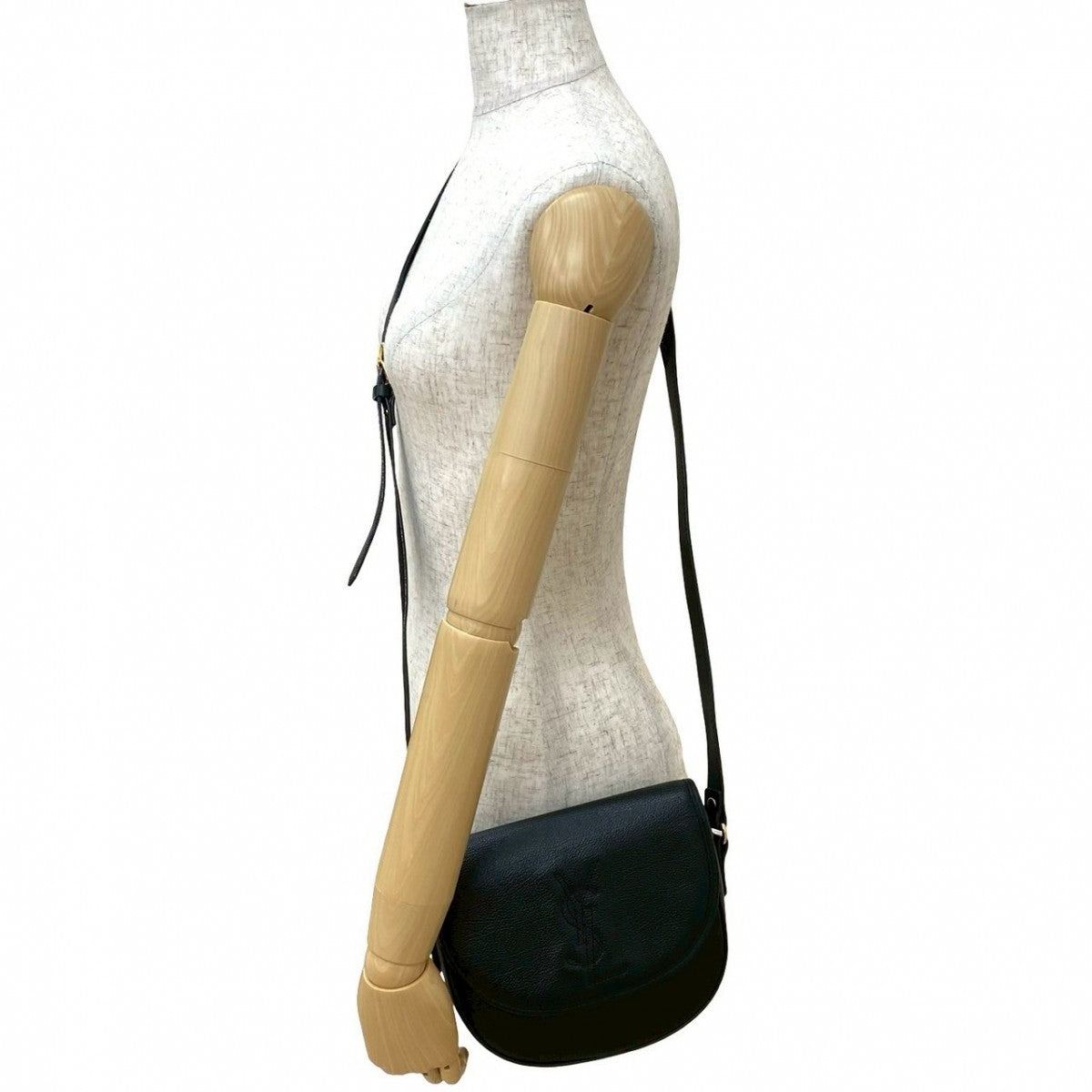 YVES SAINT LAURENT Shoulder Bag leather black logo Women