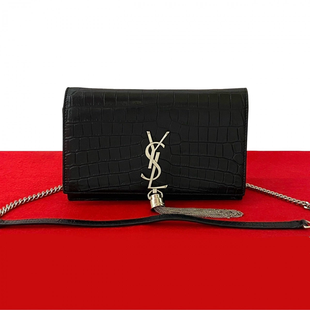YVES SAINT LAURENT Shoulder Bag leather black