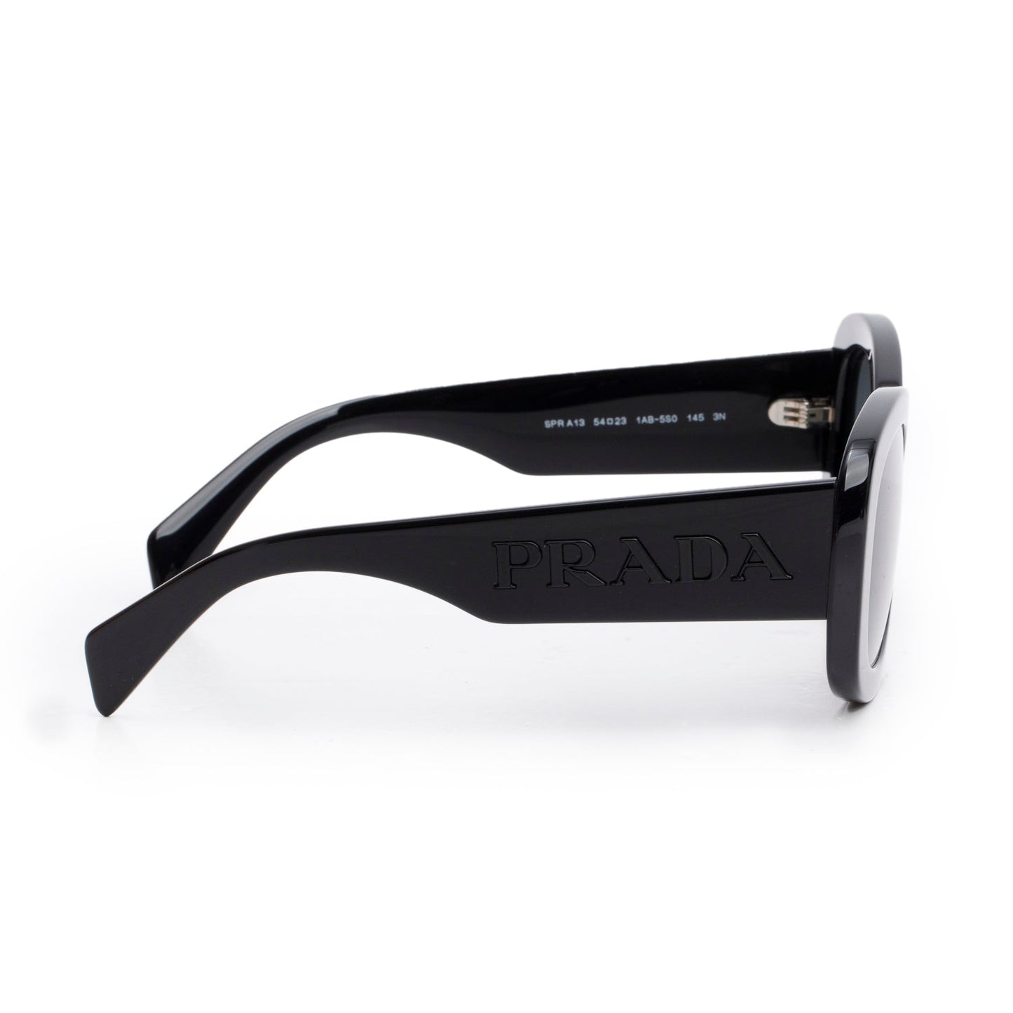 Prada SPRA13 Black Oval Acetate Sunglasses