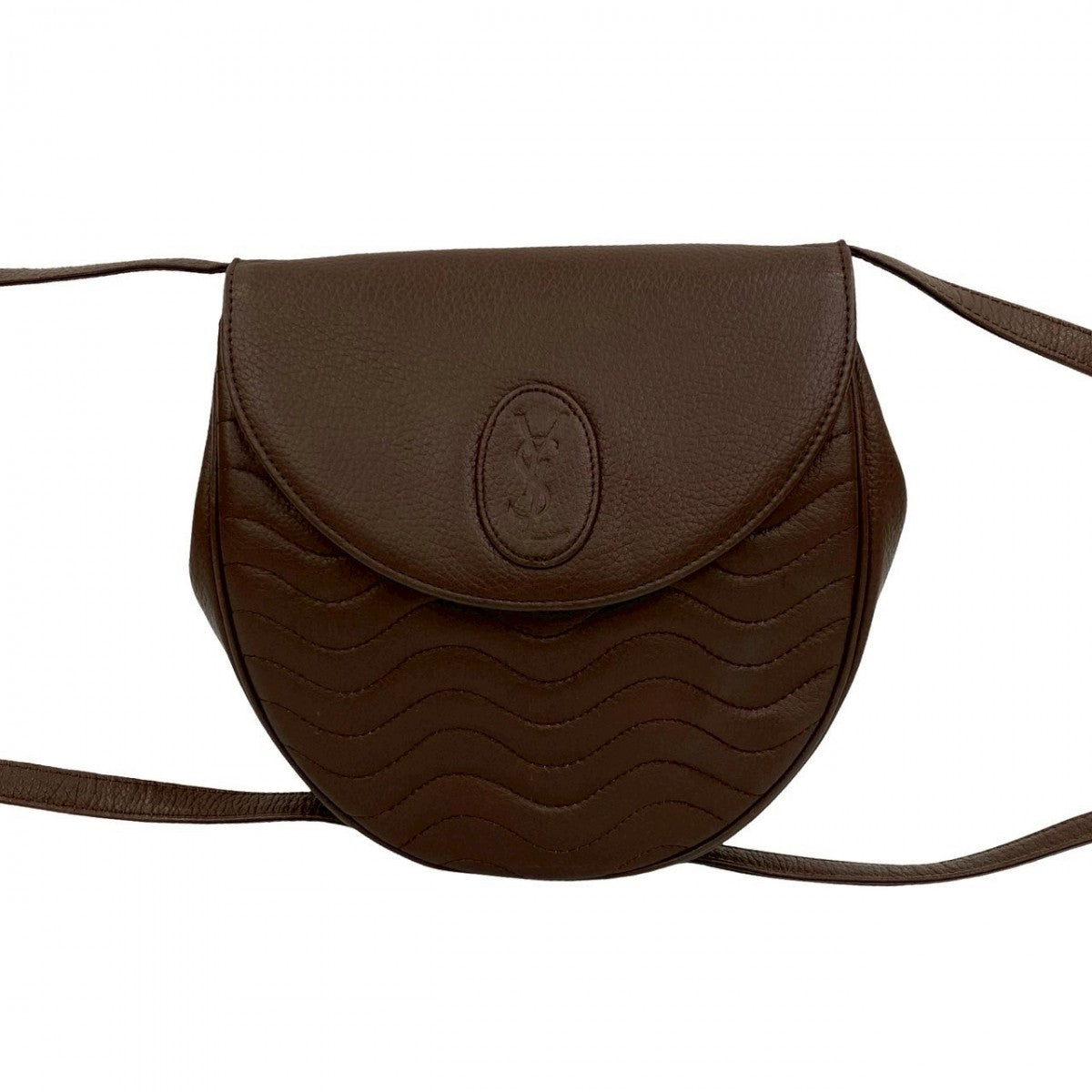 YVES SAINT LAURENT Shoulder Bag leather Brown