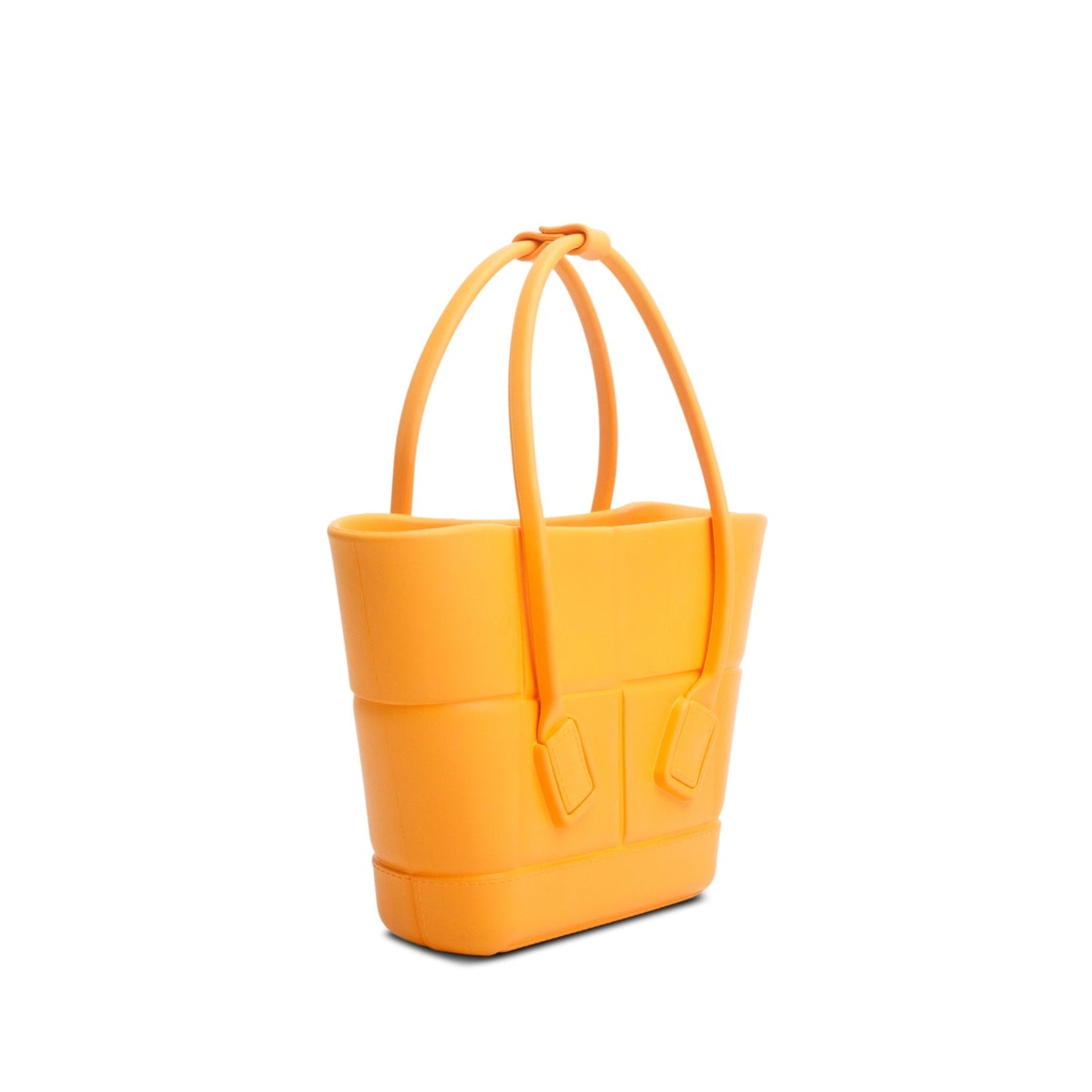 Bottega Veneta Orange Rubber Mini Arco Tote