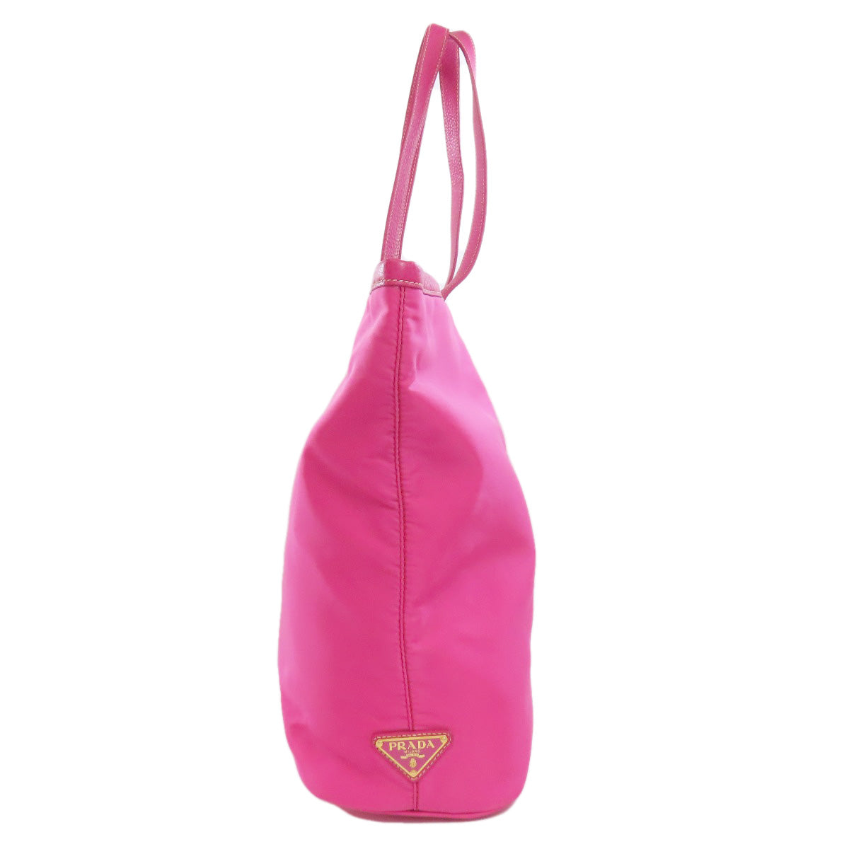 PRADA Tote Bag Nylon pink logoMetal