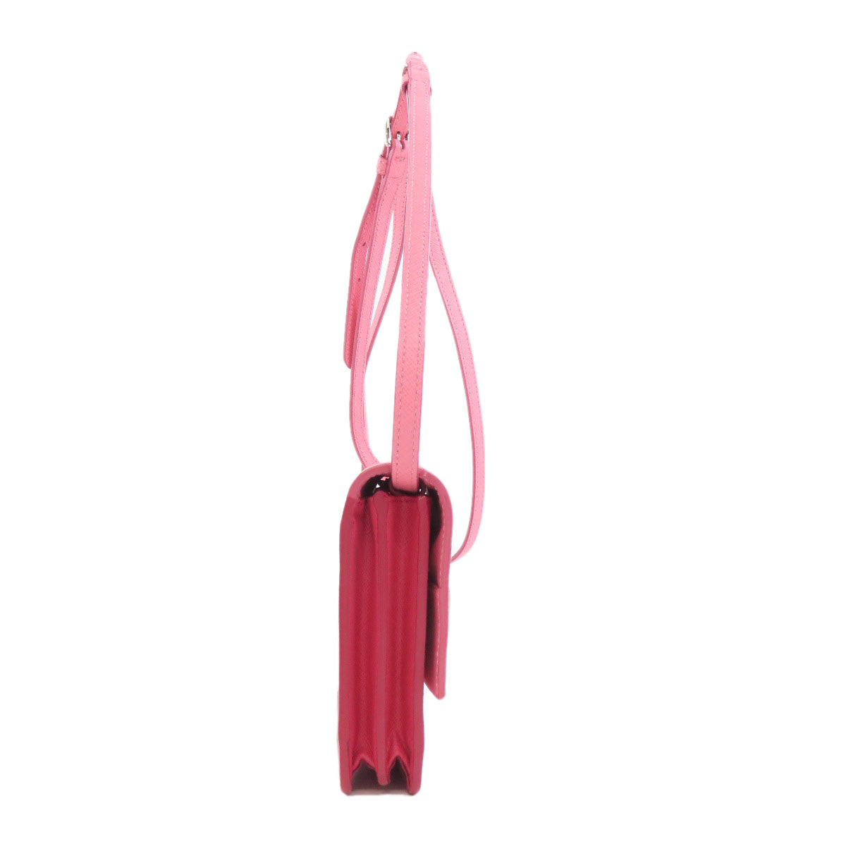 PRADA Shoulder Bag Safiano pink logo