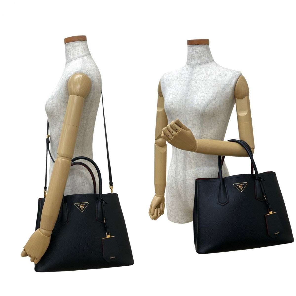 PRADA Shoulder Bag leather black