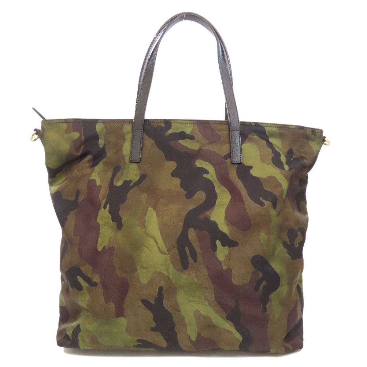 PRADA Tote Bag Nylon green Camouflage