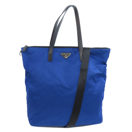 PRADA Tote Bag Nylon blue logoMetal Women