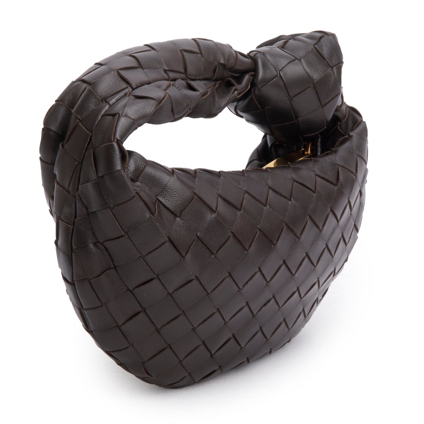 Bottega Veneta Brown Lambskin Intrecciato Mini Jodie