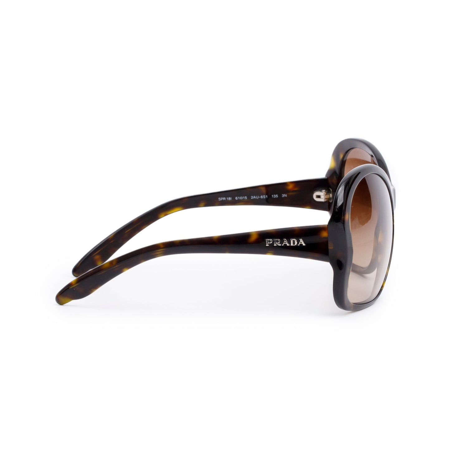 Prada SPR18I Tortoise Acetate Butterfly Frame Sunglasses