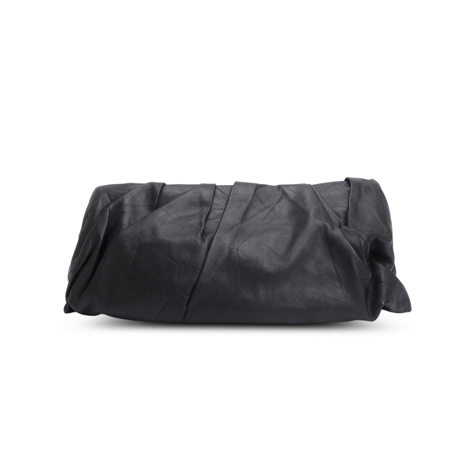 Prada Black Nappa Soft Pleated Clutch
