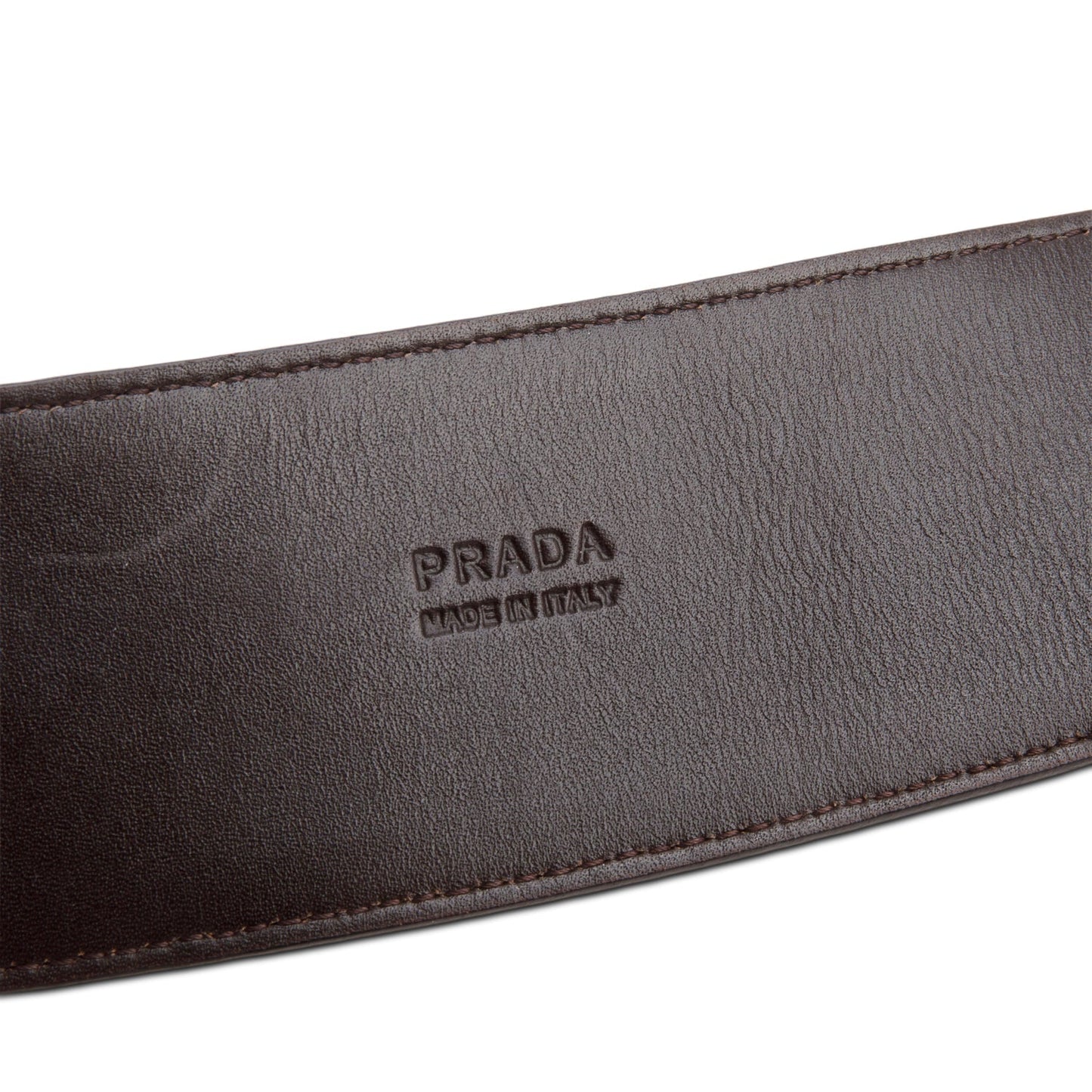 Prada Snakeskin Square Buckle Wide Belt 90 36