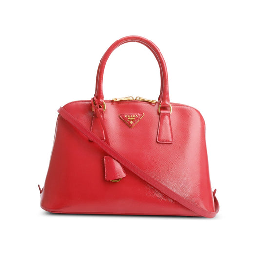Prada Pink Medium Saffiano Vernice Promenade Tote