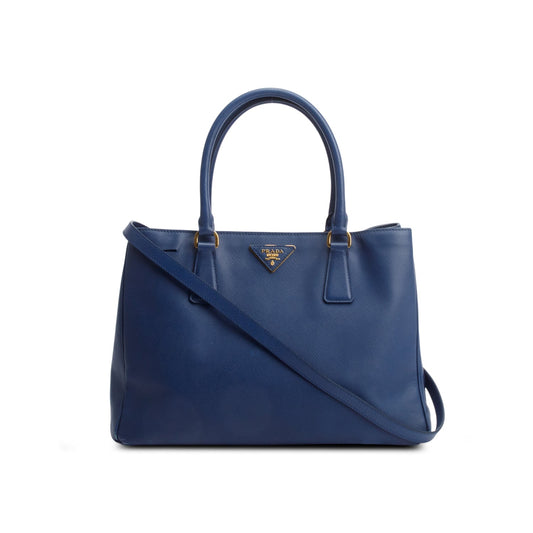 Prada Blue Saffiano Lux Medium Galleria Tote
