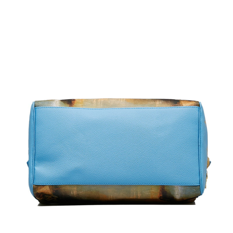 Louis Vuitton Masters Collection Turner Speed 30 Handbag Blue Multicolor PVC Leather Ladies Louis Vuitton