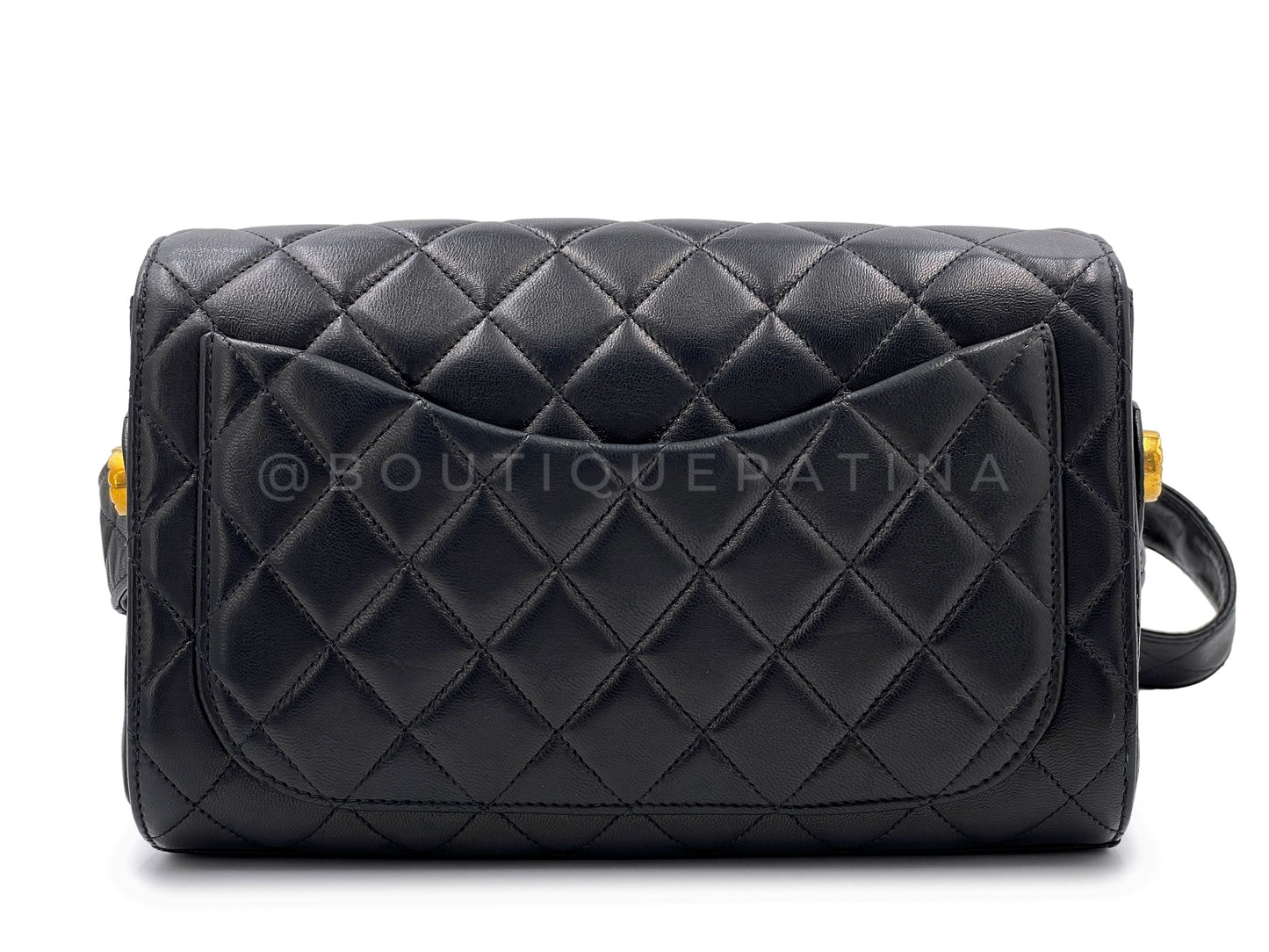 Rare Chanel 1991 Lambskin Crossbody Flap Bag