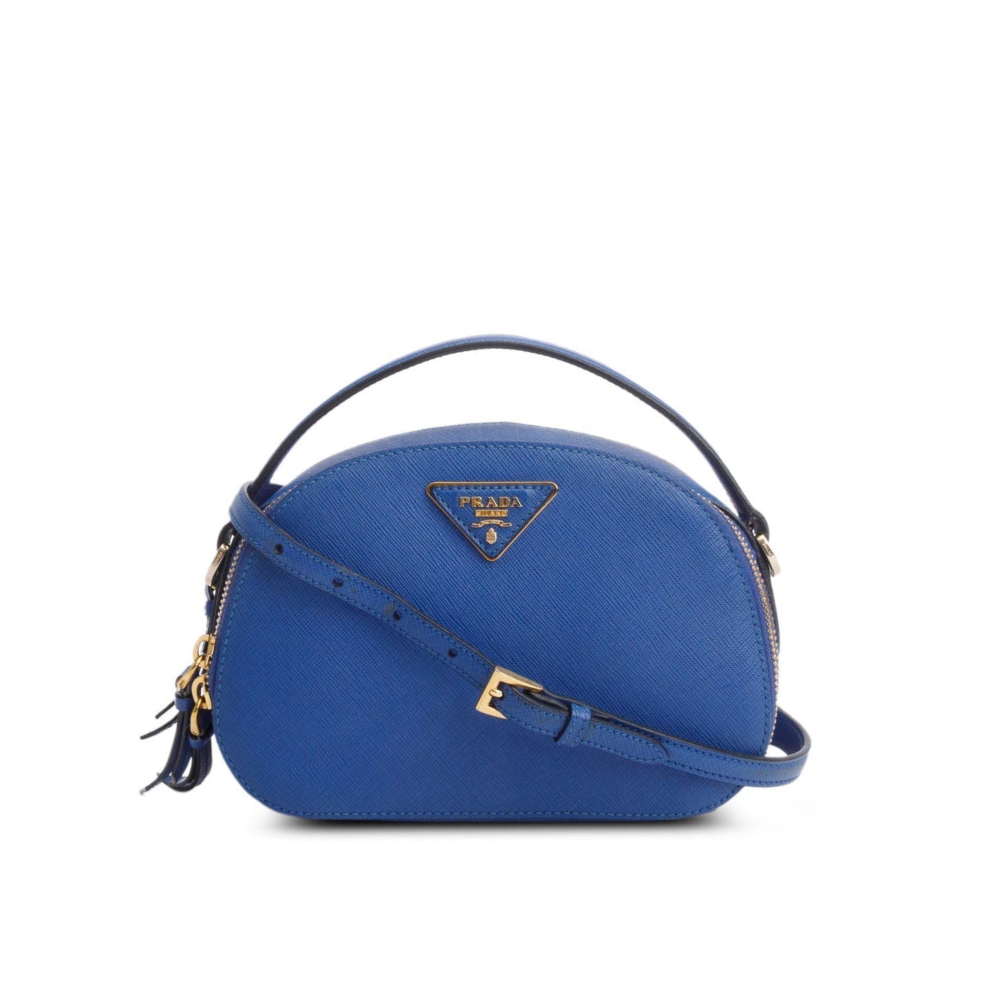 Prada Blue Saffiano Lux Leather Odette Bag