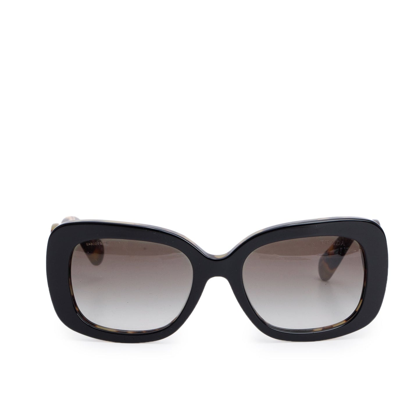 Prada SPR270 Black & Tortoiseshell Acetate Baroque Spiral Sunglasses