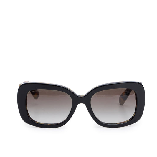 Prada SPR270 Black & Tortoiseshell Acetate Baroque Spiral Sunglasses
