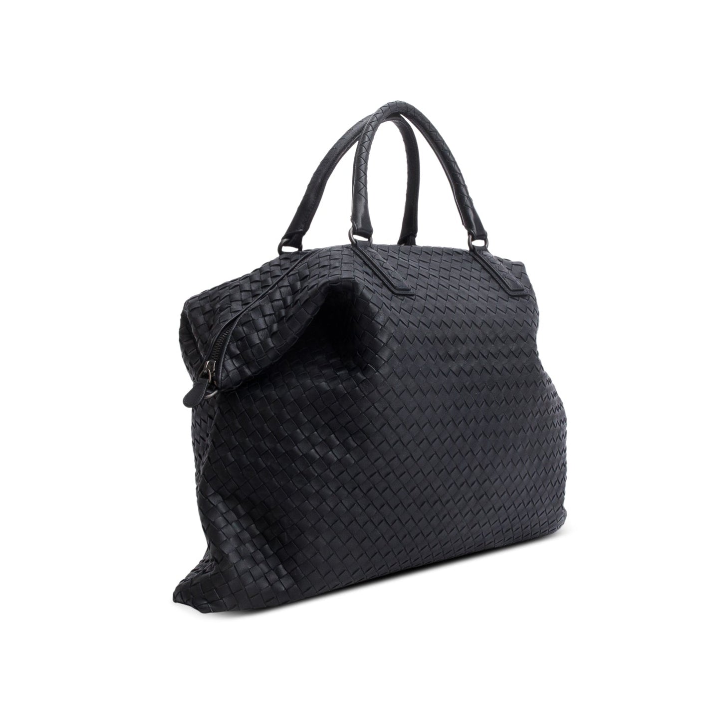Bottega Veneta Black Nappa Intrecciato Maxi Convertible Tote