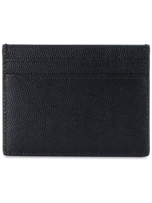 Luxury Saint Laurent Trending 2026 Embossed Leather Card Wallet Black