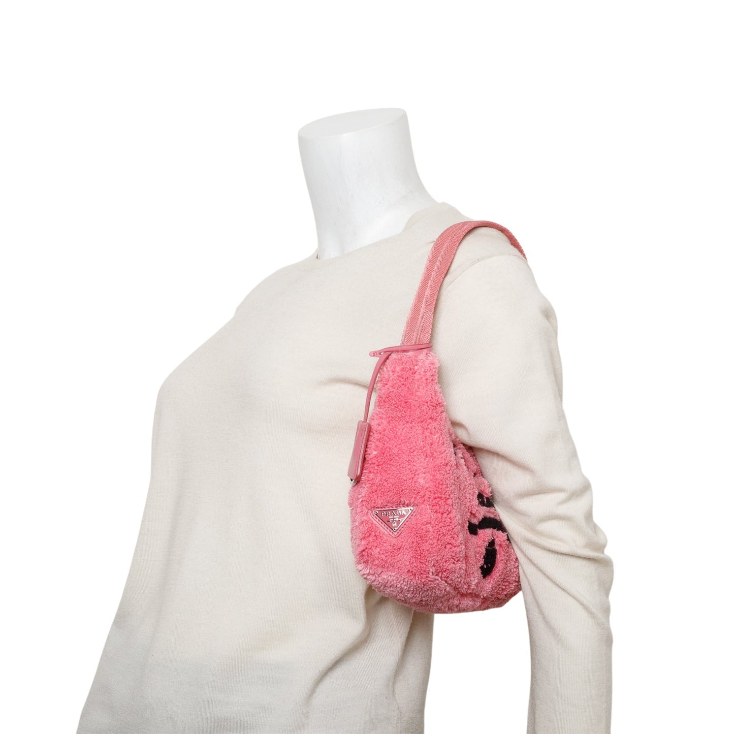 Prada 2024 Pink Terry Cloth Mini Re-Edition 2000 Bag