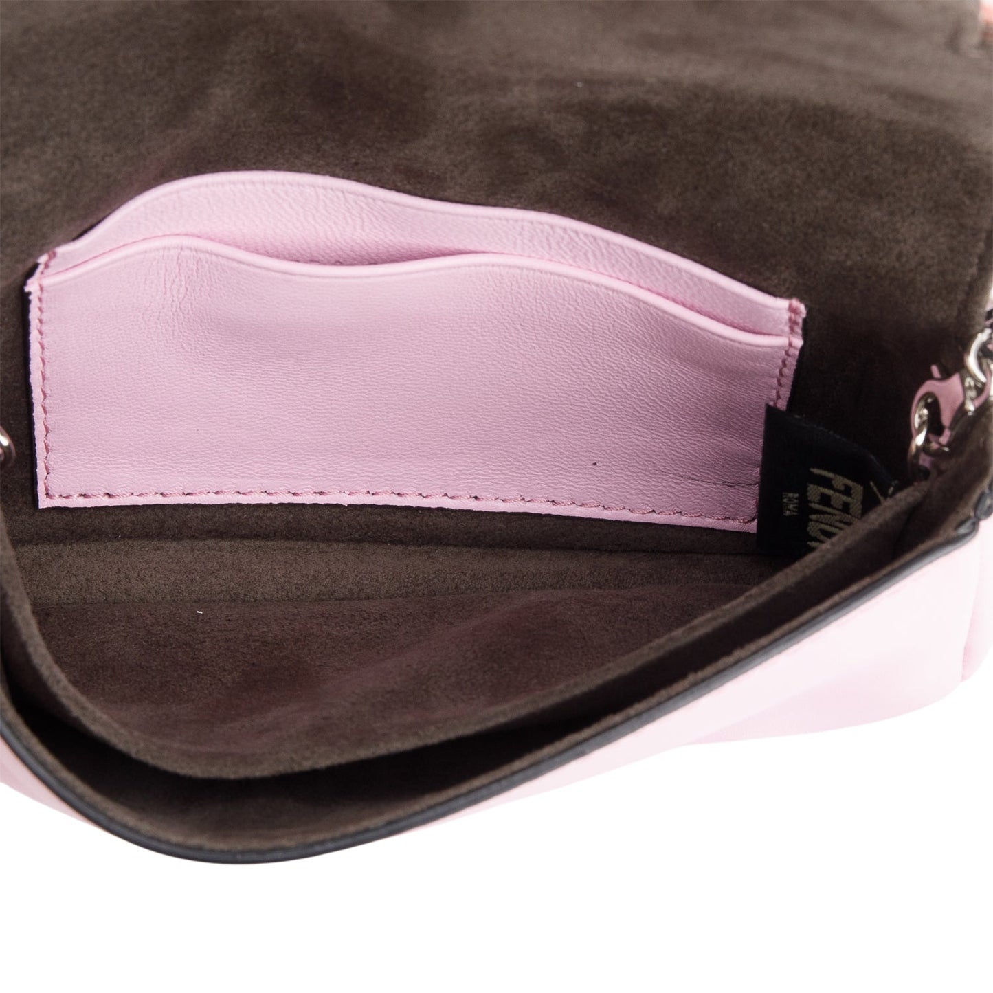 Fendi Pink Calfskin Micro Monster Baguette