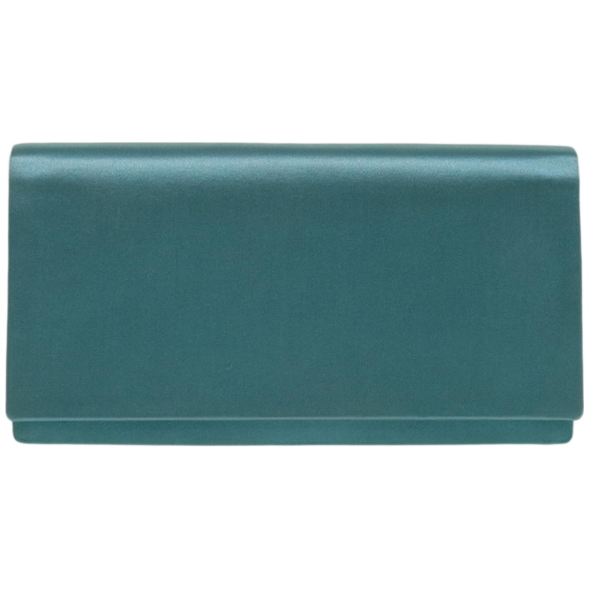 PRADA Clutch Bag Satin Light Blue Auth