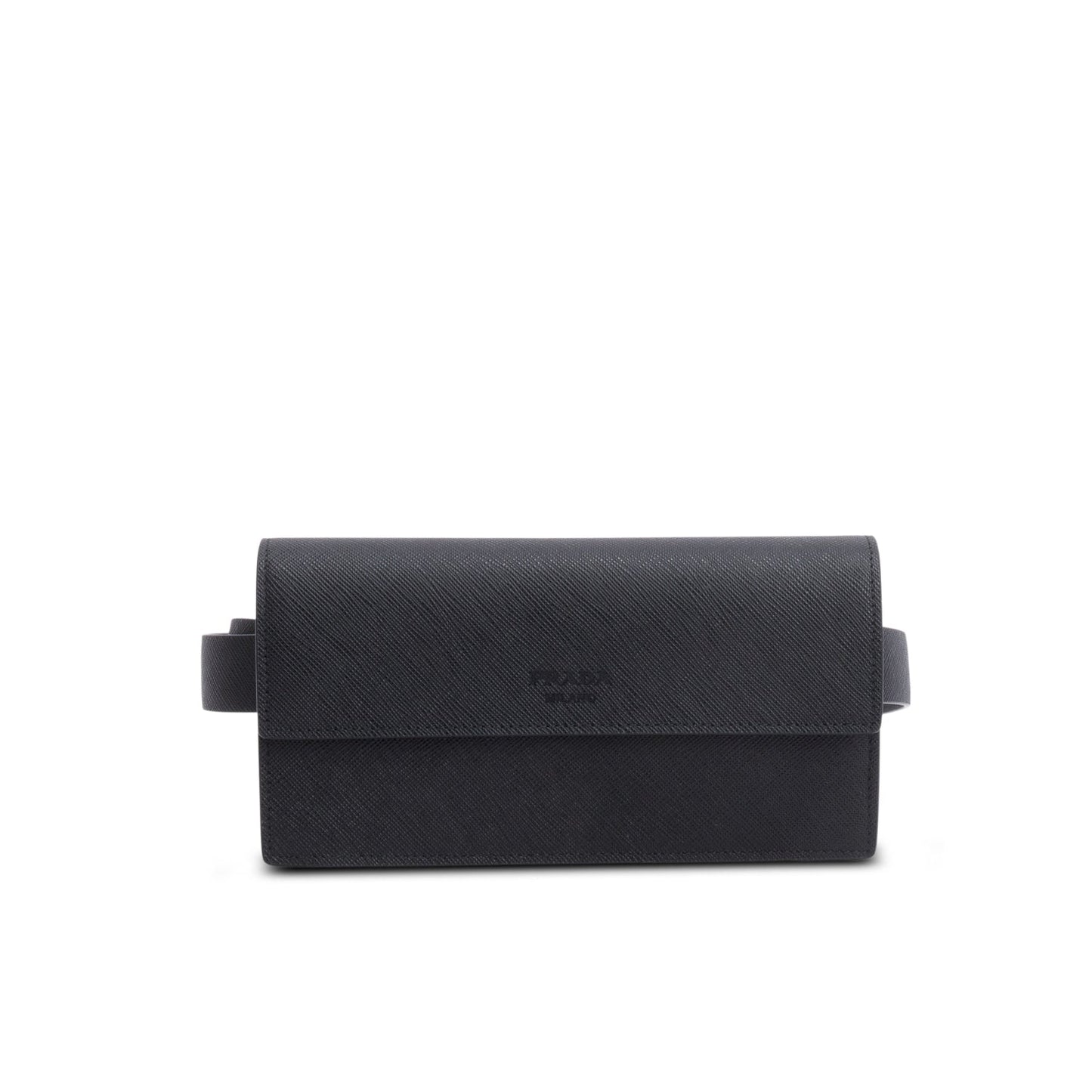 Prada Black Saffiano Leather Pocket Belt Bag