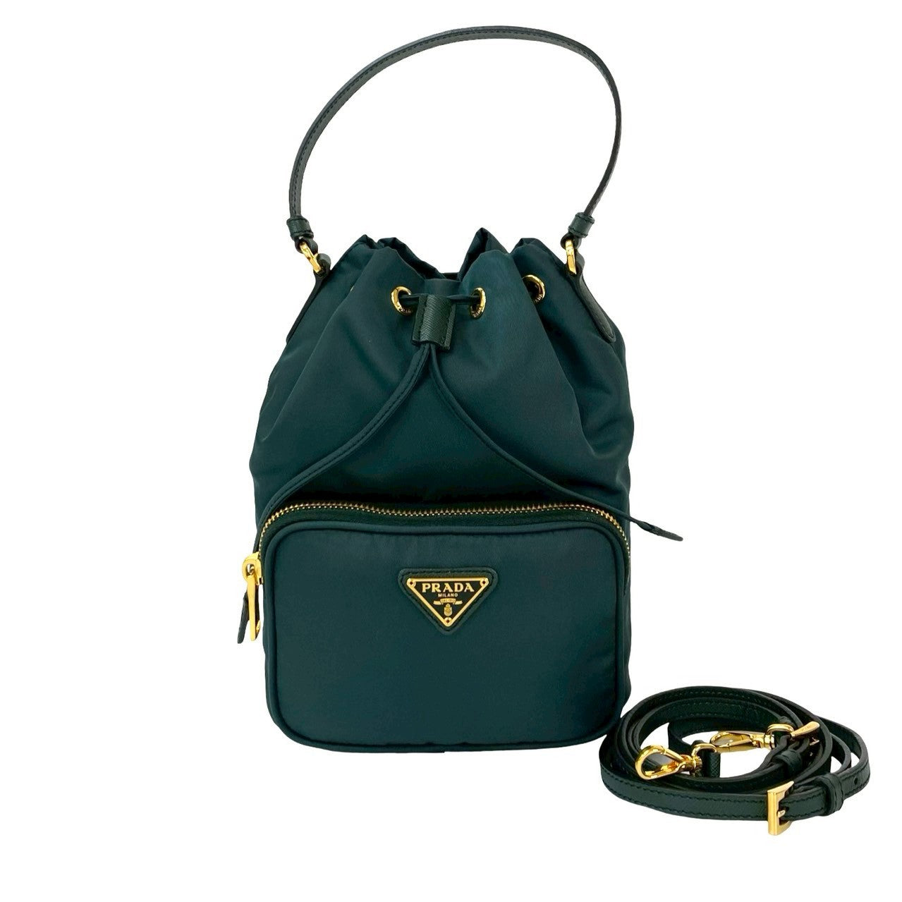 PRADA Shoulder Bag Nylon green duet
