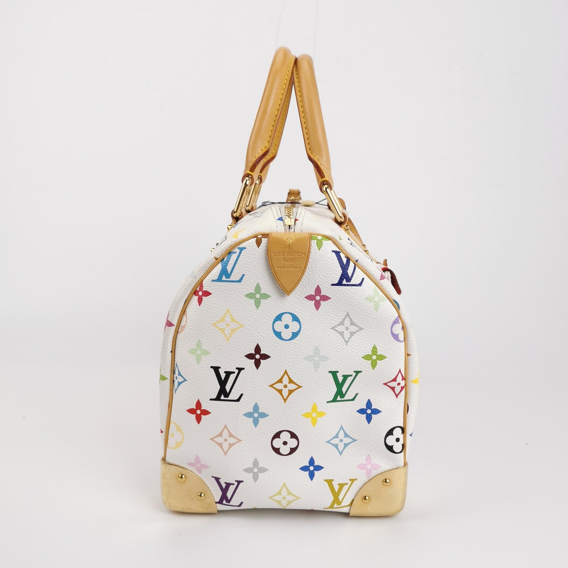 Louis Vuitton x Takashi Murakami Speedy 30 Lock White Multicolor
