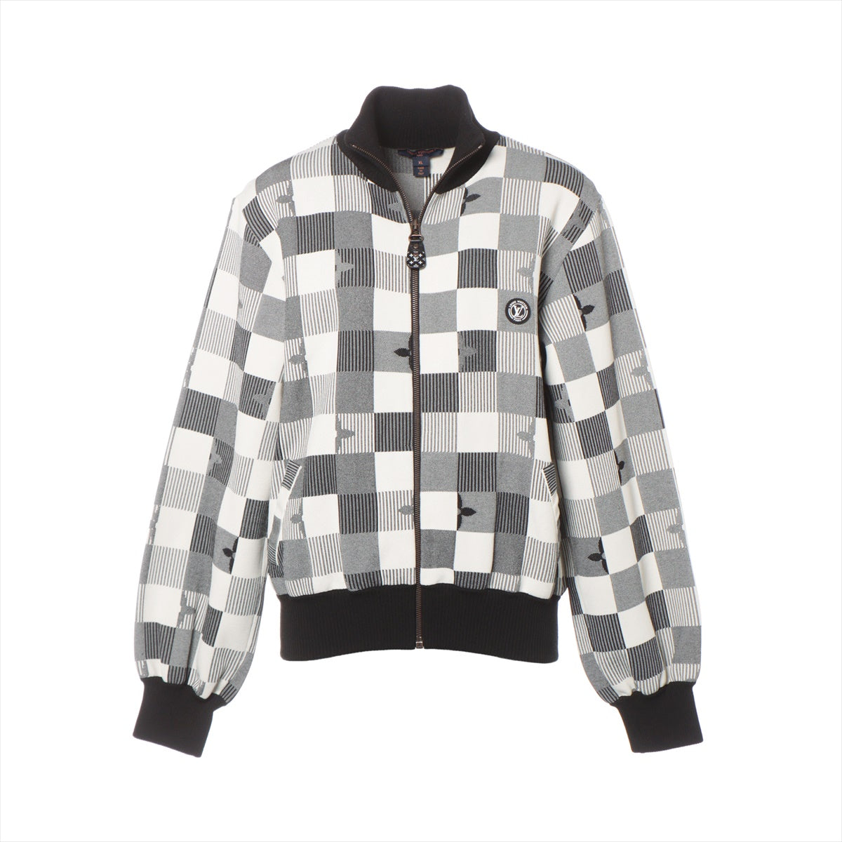 Louis Vuitton 23SS Lon x Nylon Jacket XL Grey x White Monogram Damier