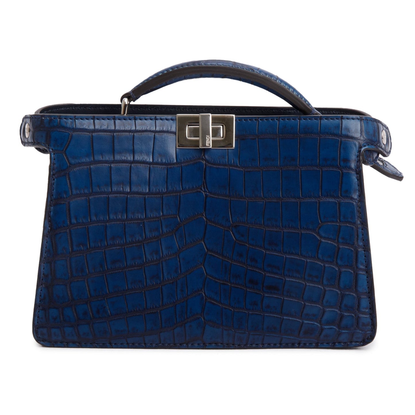 Fendi Navy Crocodile Peekaboo IseeU X-Cross Petit