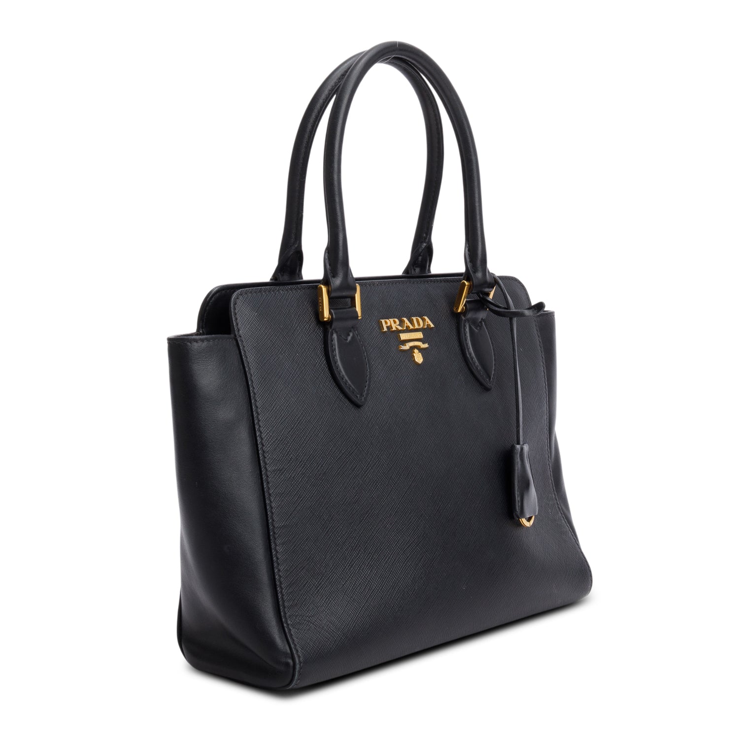 Prada Black Saffiano Soft Calf Leather Tote
