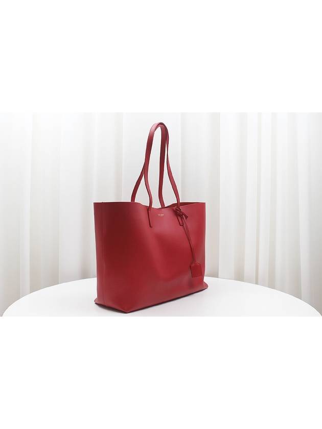 Luxury Saint Laurent Trending 2025 Logo Soft Leather Pouch Shopper Bag Red 394195