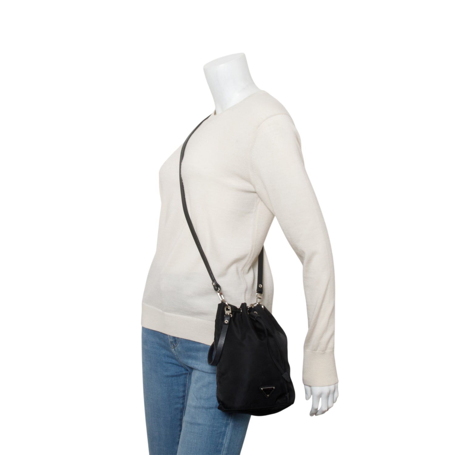 Prada Black Re-Nylon Bucket Pouch