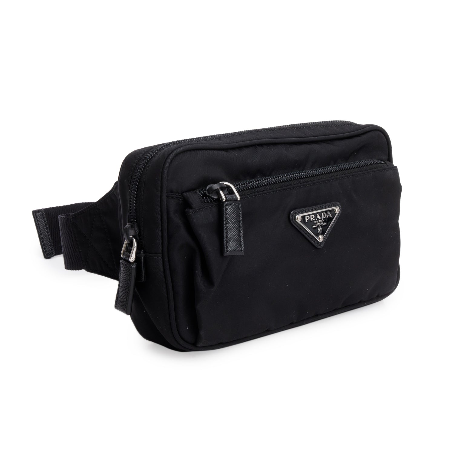 Prada 2021 Black Tessuto Nylon Montagna Belt Bag