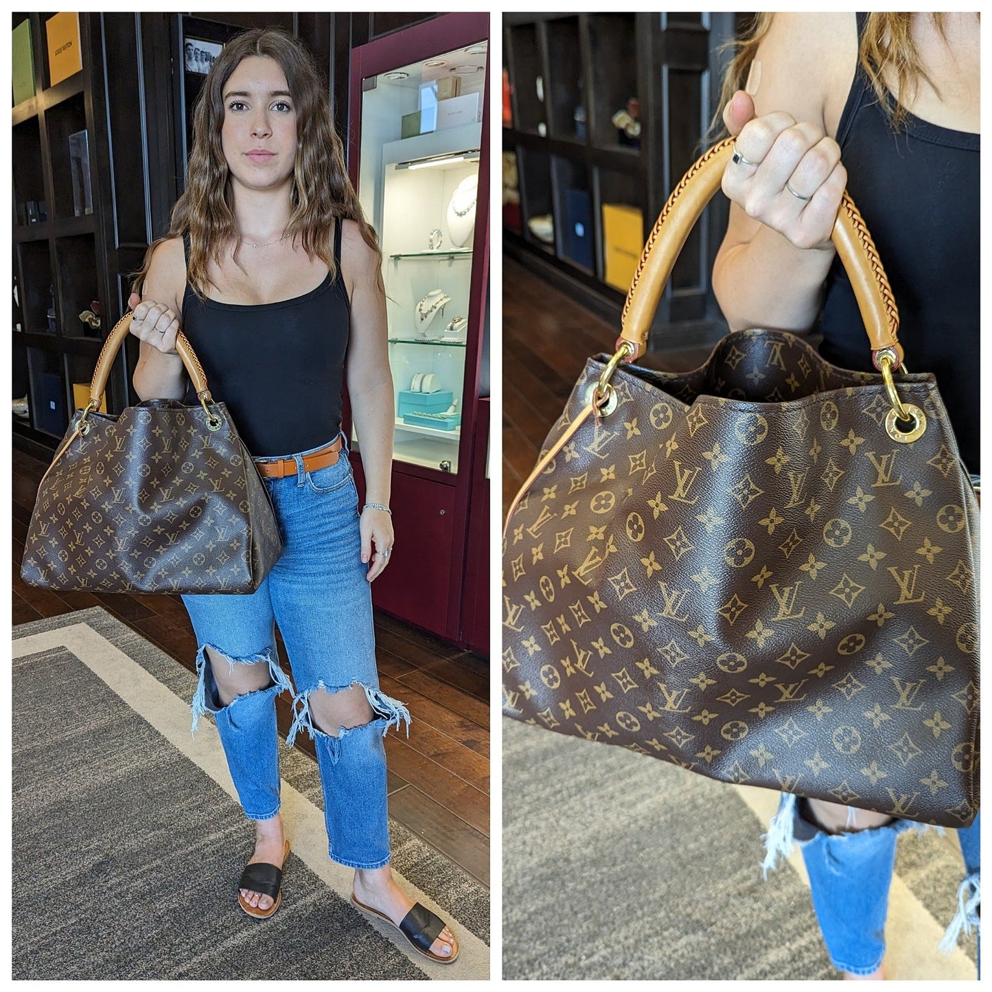 Louis Vuitton Monogram Canvas Artsy MM Hobo Shoulder Bag