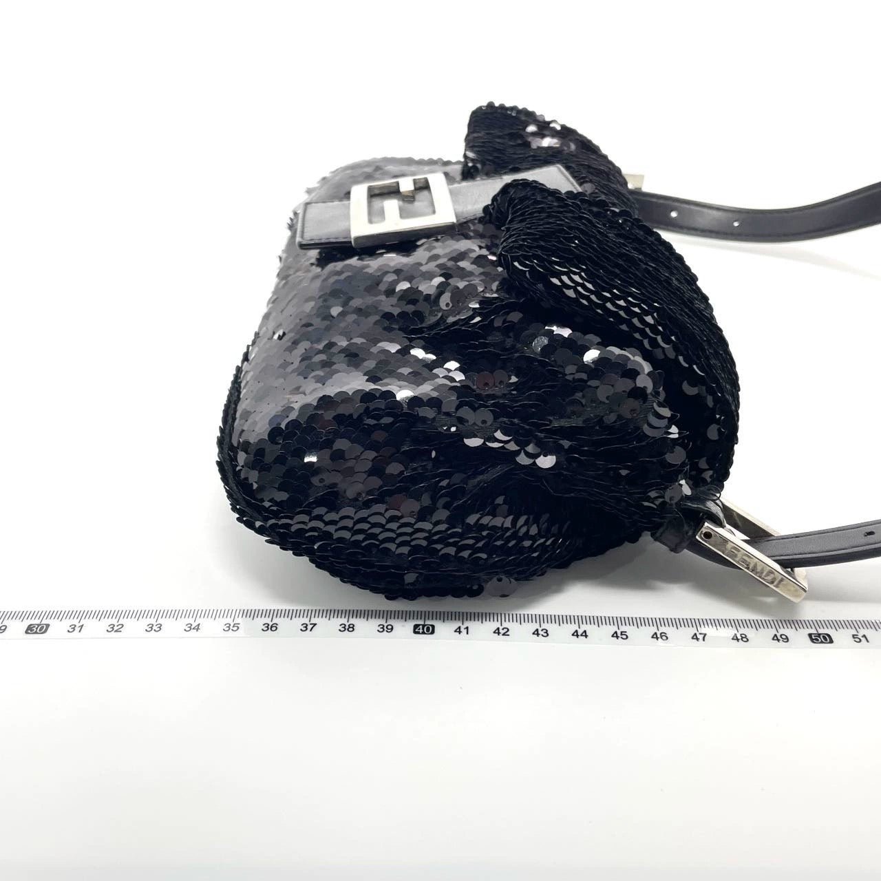 Fendi Baguette   Black Sequins and Leather