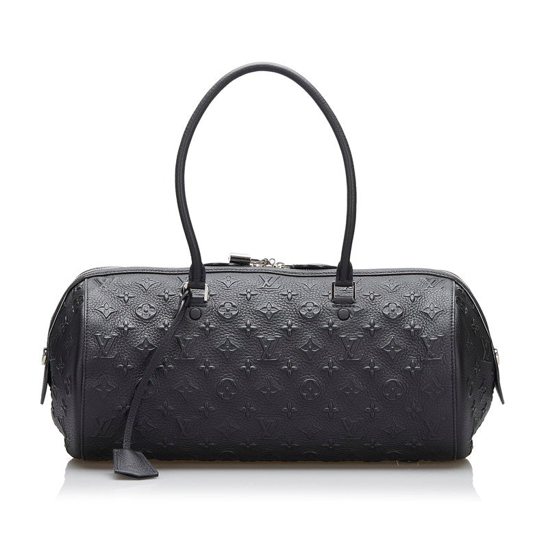 LOUIS VUITTON Louis Vuitton Monogram Amplant Handbag Leather Noir Black