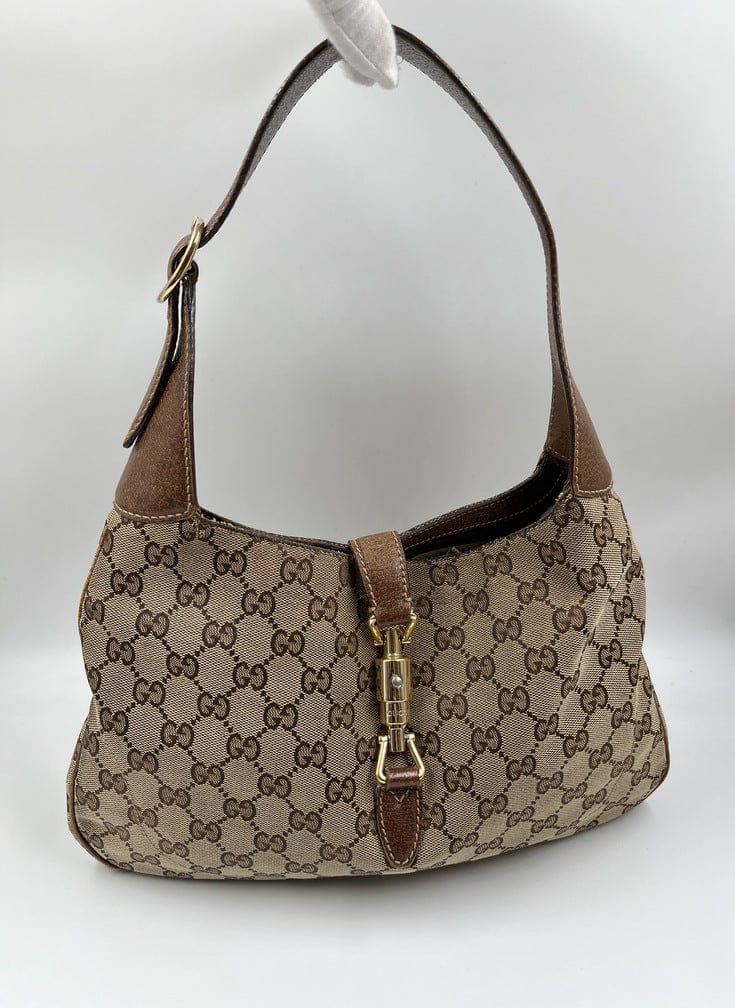 Gucci Leather Canvas Shoulder Bag