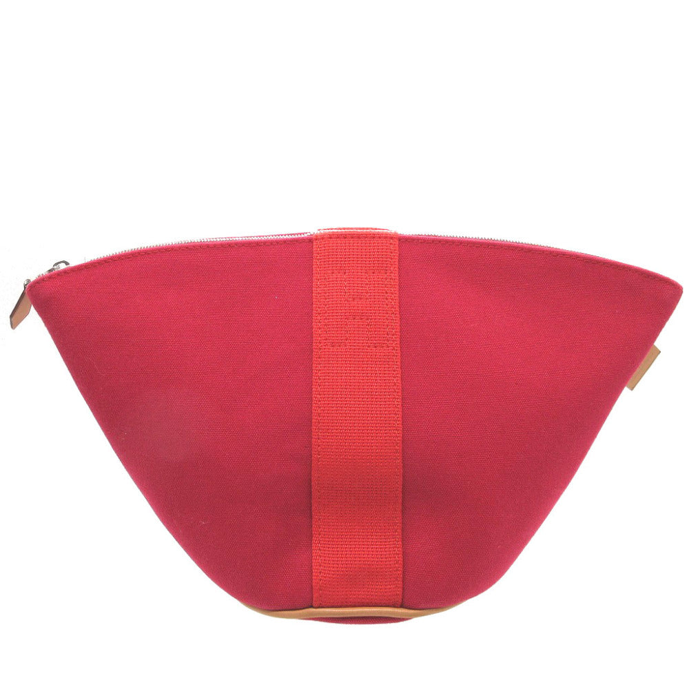 HERMES Pouch canvas Rouge viv Parmir Women