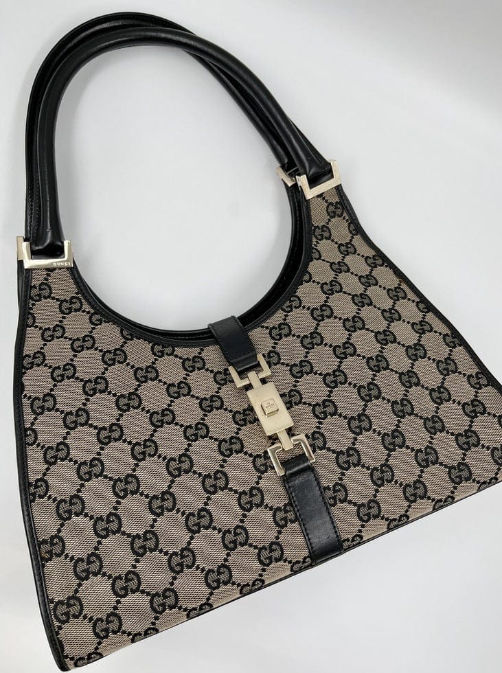 Gucci Nylon Leather Canvas Shoulder Bag